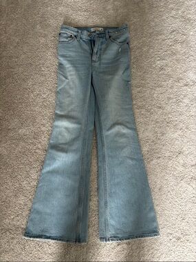 Abercrombie & Fitch Light Blue High-Rise Flare Jeans